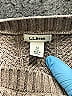 L.L.Bean 100% Cotton Chevron-herringbone Brown Pullover Sweater Size M - photo 6