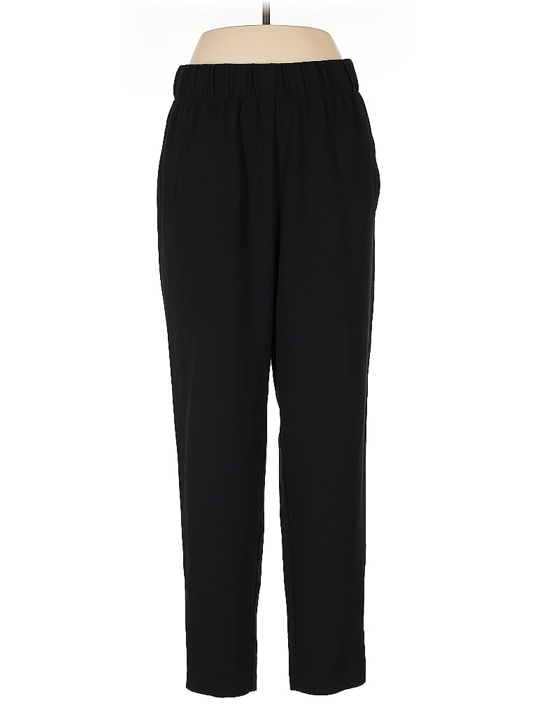 Ganni Solid Black Casual Pants Size EU 38 / US 8 - photo 1