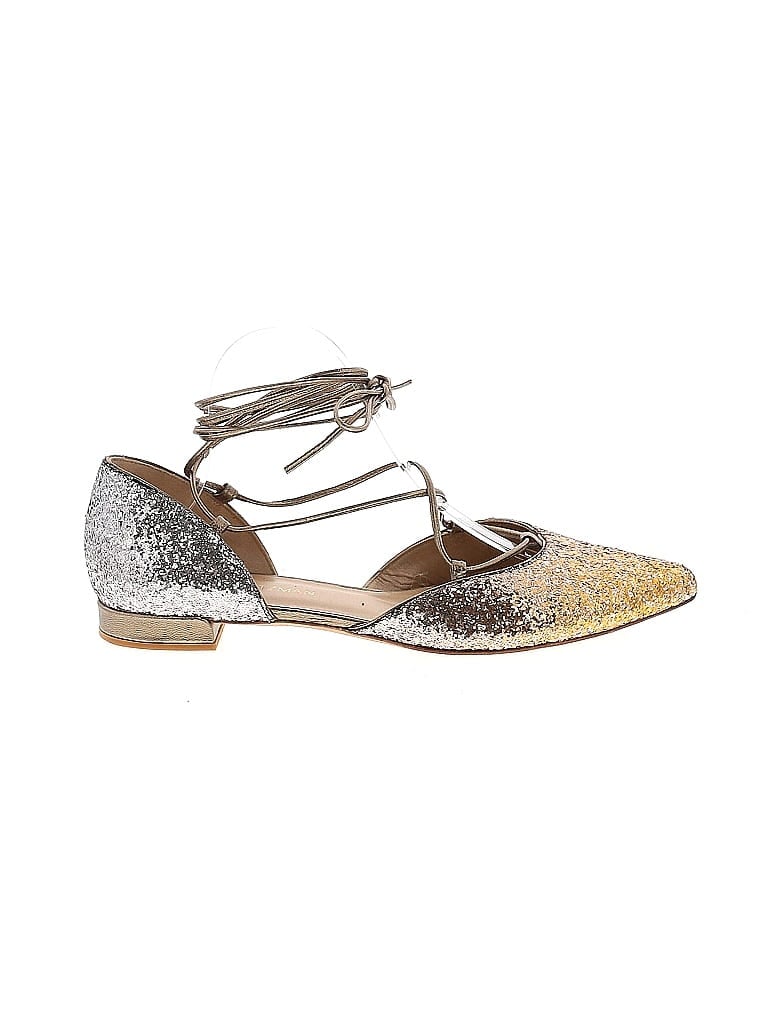 Stuart Weitzman Metallic Silver Gold Flats Size 9 - photo 1