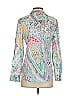Talbots 100% Cotton Paisley White Long Sleeve Button-Down Shirt Size S - photo 2
