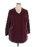 Ellos Burgundy Long Sleeve T-Shirt Size 18 - photo 1