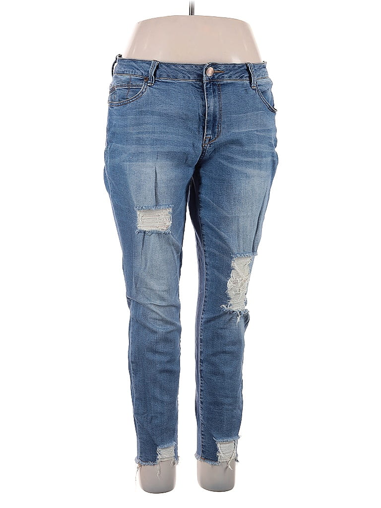 Catherine Malandrino 100% Spandex Blue Jeans Size 14 - photo 1