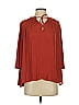 Left Coast by Dolan 100% Polyester Red 3/4 Sleeve Blouse Size XS - photo 1