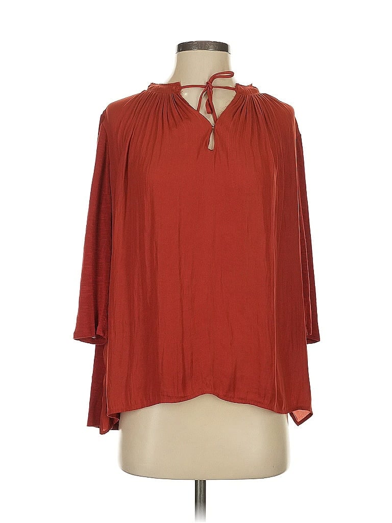 Left Coast by Dolan 100% Polyester Red 3/4 Sleeve Blouse Size XS - photo 1