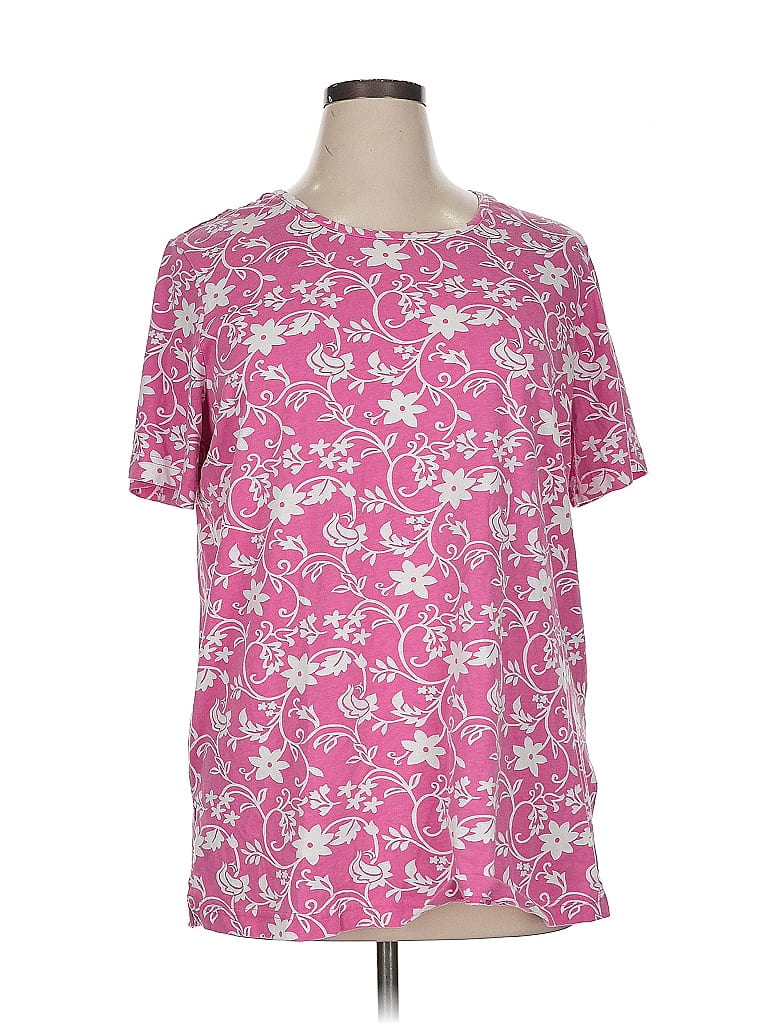 Blair Floral Pink Short Sleeve TShirt Size XL 25 off ThredUp