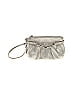 Coach 100% Leather Metallic Silver Leather Wristlet One size - photo 1