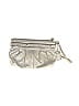 Coach 100% Leather Metallic Silver Leather Wristlet One size - photo 2