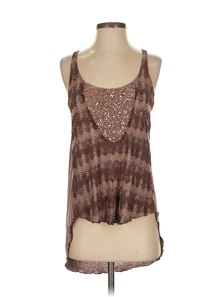 Tiny Brown Sleeveless Blouse Size S - photo 1