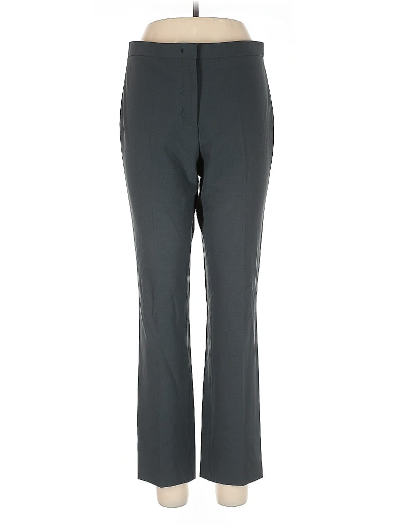 Piazza Sempione Solid Gray Wool Pants Size EU (IT) 42 / US 6 - photo 1