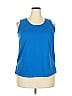 Woman Within 100% Cotton Blue Sleeveless Top Size 18 - photo 1