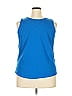 Woman Within 100% Cotton Blue Sleeveless Top Size 18 - photo 2