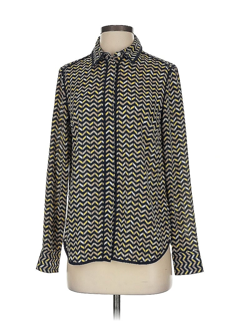 Pre-owned Tommy Hilfiger Long Sleeve Blouse In Gold