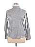 Ann Taylor LOFT 100% Cotton Gray Long Sleeve Turtleneck Size XL - photo 1