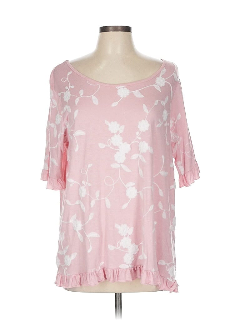 Click to view more detailed imagery on our partner's website Pre-owned Forgotten Grace 3/4 Sleeve Blouse In Pink