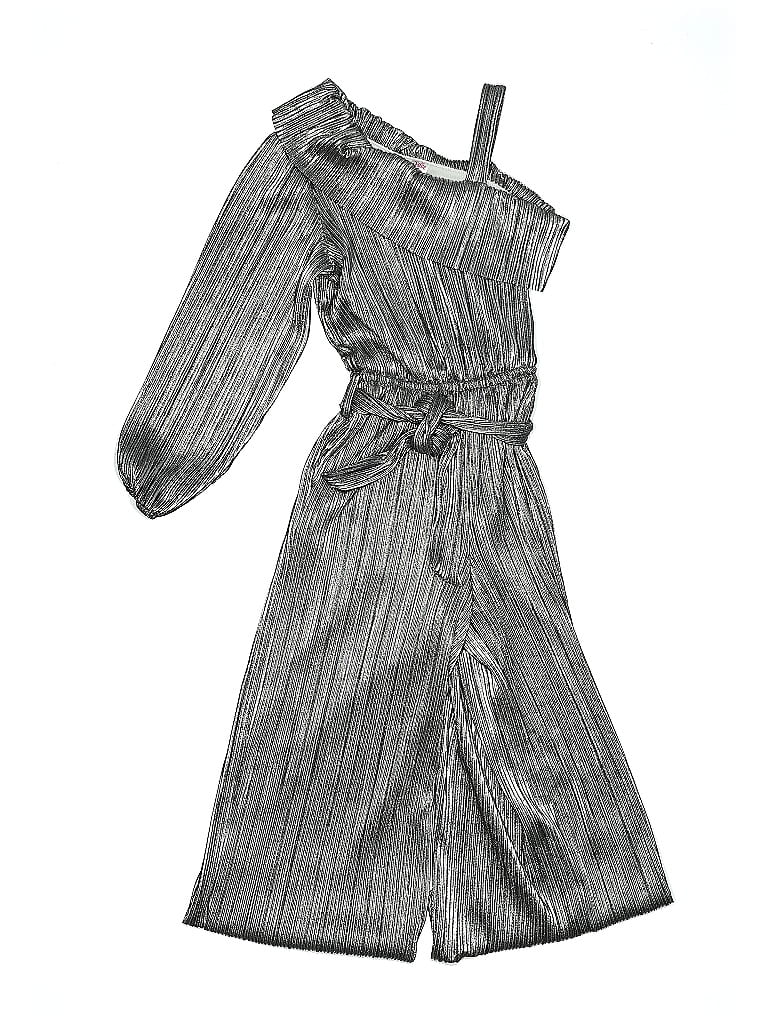 Pre-owned Justice Kids' Dress In Silver