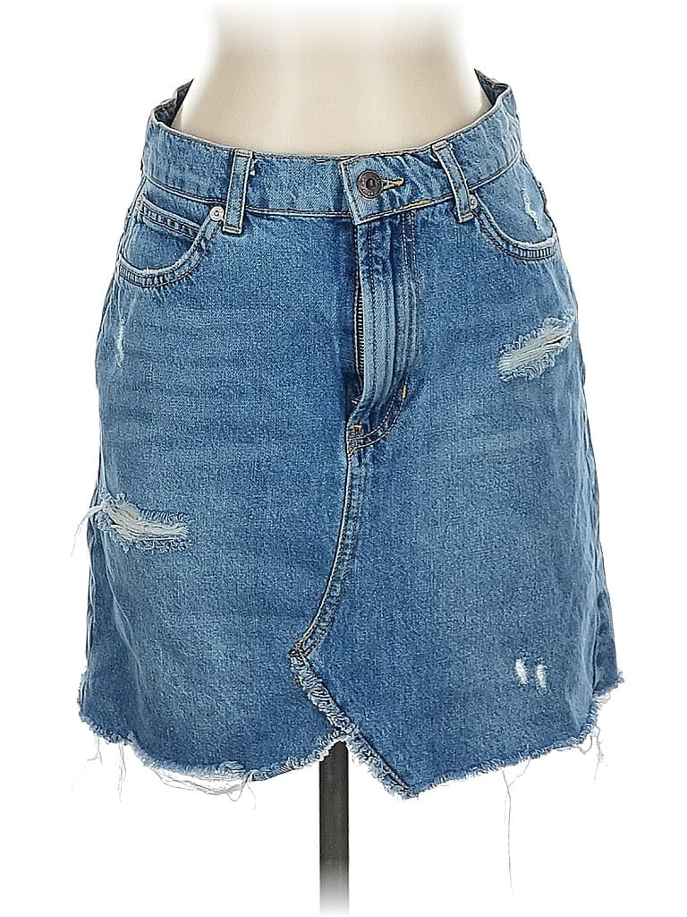 We the Free 100% Cotton Blue Denim Skirt Size 26 waist - photo 1