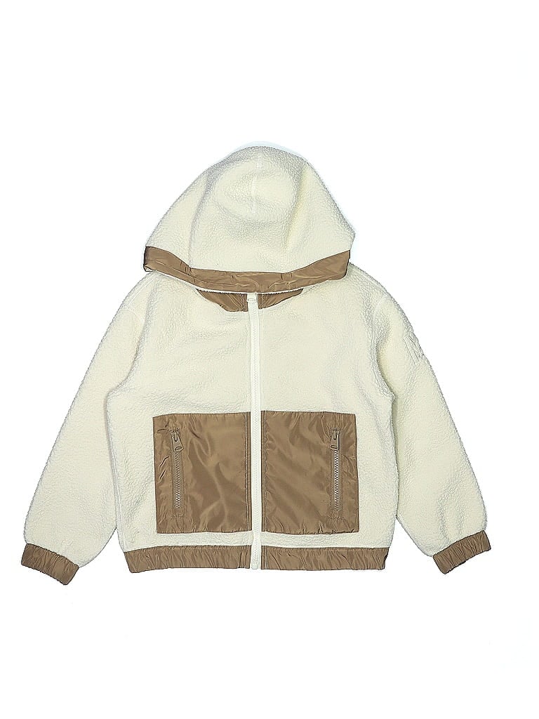 Pre-owned Mackage Kids' Zip Up Hoodie In White