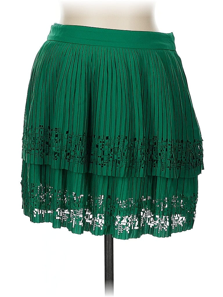 Leifsdottir 100% Polyester Green Casual Skirt Size 8 - photo 1