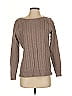 L.L.Bean 100% Cotton Chevron-herringbone Brown Pullover Sweater Size M - photo 1