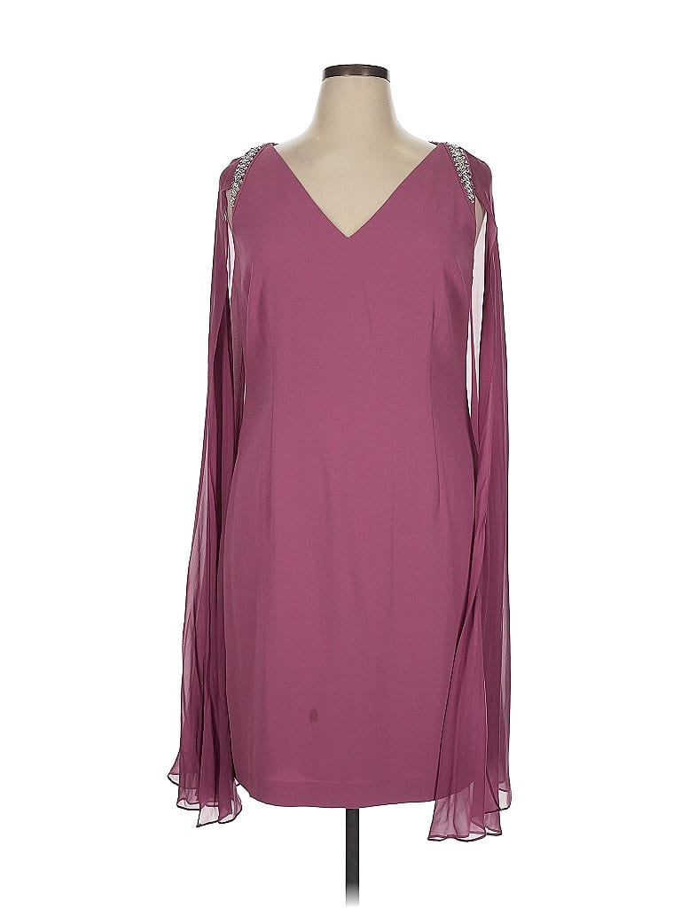 Kay Unger Burgundy Pink Cocktail Dress Size 16 - photo 1