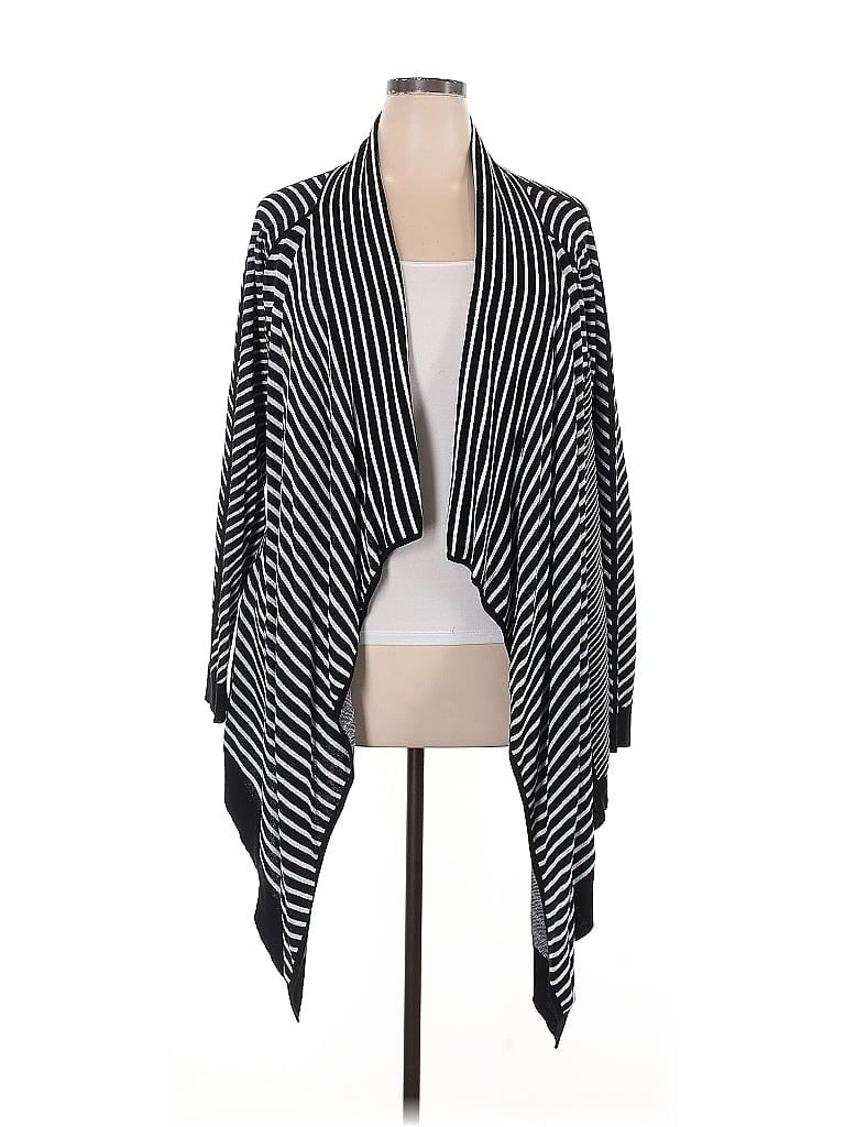 Foxcroft 100% Cotton Stripes Black Cardigan Size 2X - photo 1