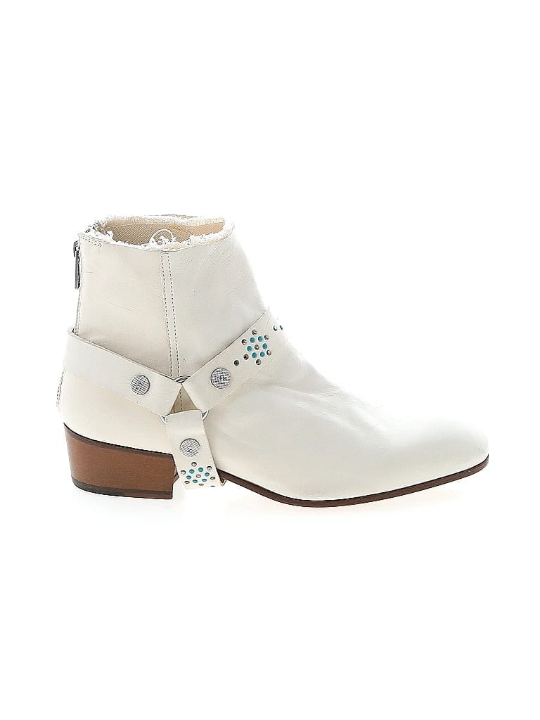 Zadig & Voltaire Ivory Ankle Boots Size EU 39 - photo 1