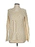 Pink Rose 100% Acrylic Ivory Pullover Sweater Size L - photo 1