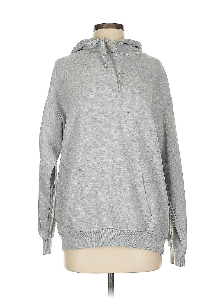 Pre-owned Boohoo Pullover Hoodie In Gray