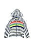 Mini Boden Stripes White Zip Up Hoodie Size 7 (big kids) - photo 1