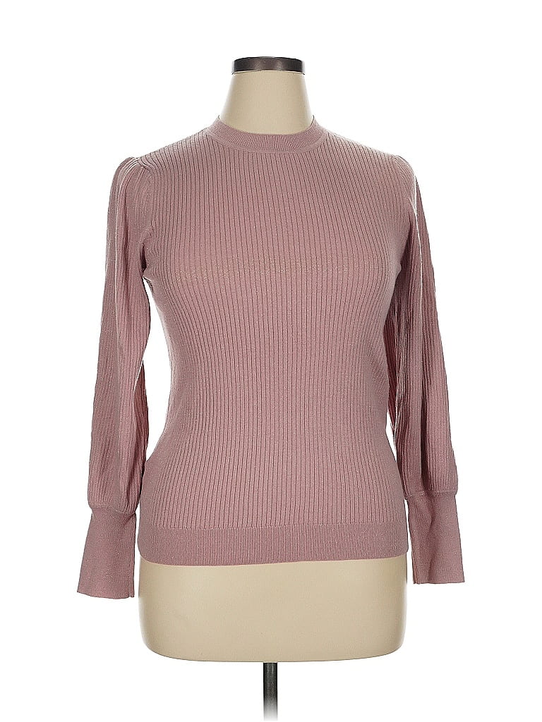 Ann Taylor LOFT Pink Long Sleeve Top Size XL - photo 1