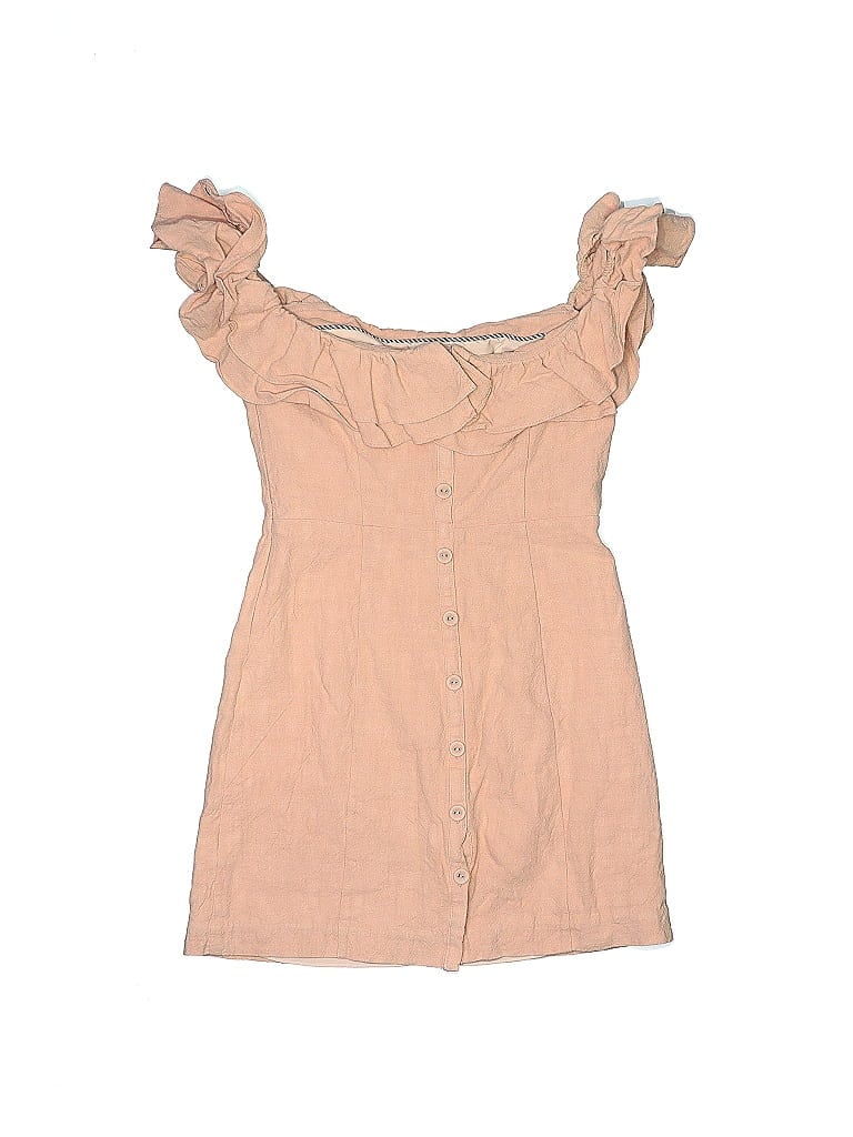 Saylor 100% Linen Tan Casual Dress Size XS - photo 1