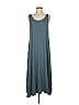 LOGO by Lori Goldstein Solid Teal Casual Dress Size M - photo 1