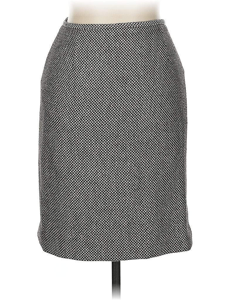 Pre-owned Ann Taylor Wool Skirt In Gray