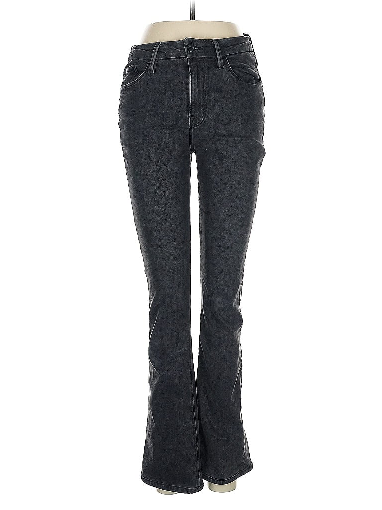 FRAME Denim Chevron-herringbone Black Jeans Size 28 waist - photo 1