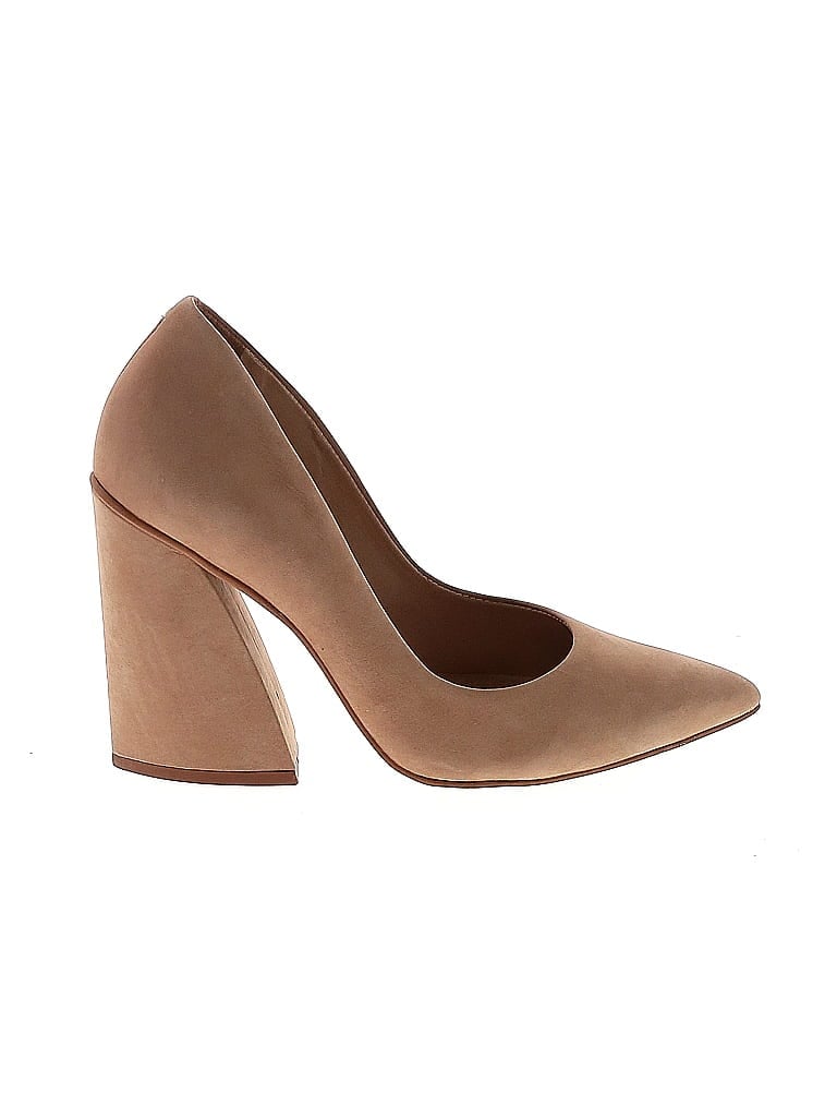 Saks Fifth Avenue Tan Heels Size 5 1/2 - photo 1