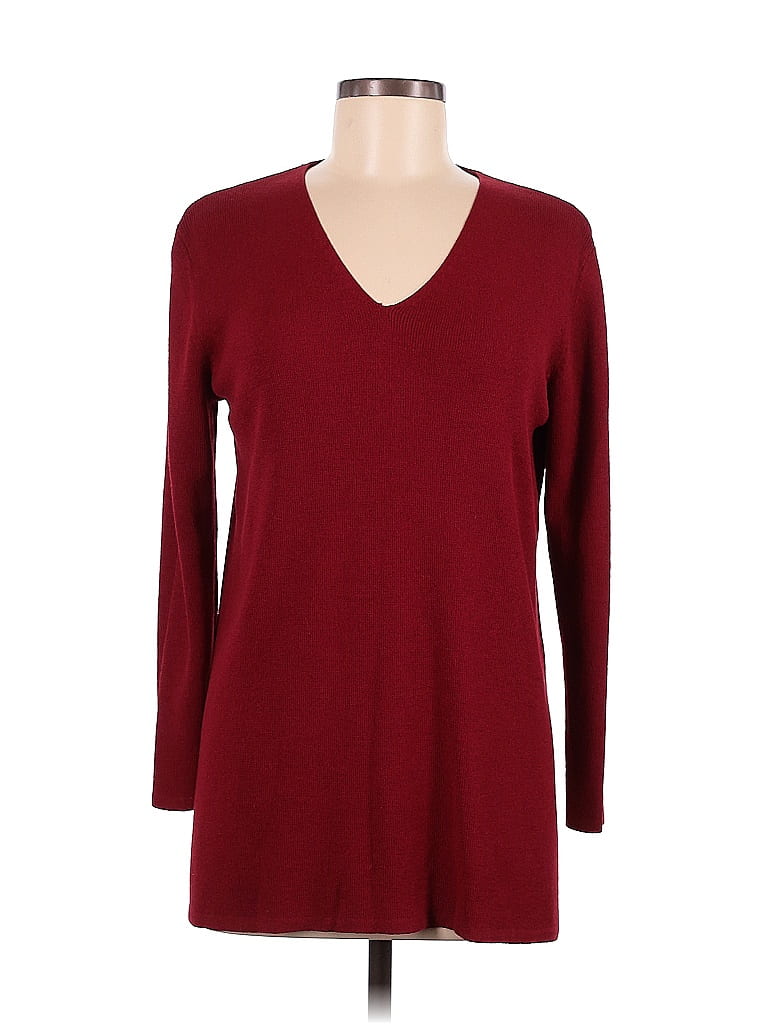 Chico's Design Burgundy Pullover Sweater Size M - photo 1