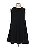 American Apparel Solid Black Casual Dress Size L - photo 1