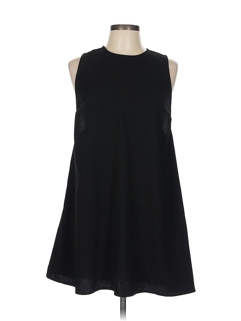 American Apparel Solid Black Casual Dress Size L - photo 1