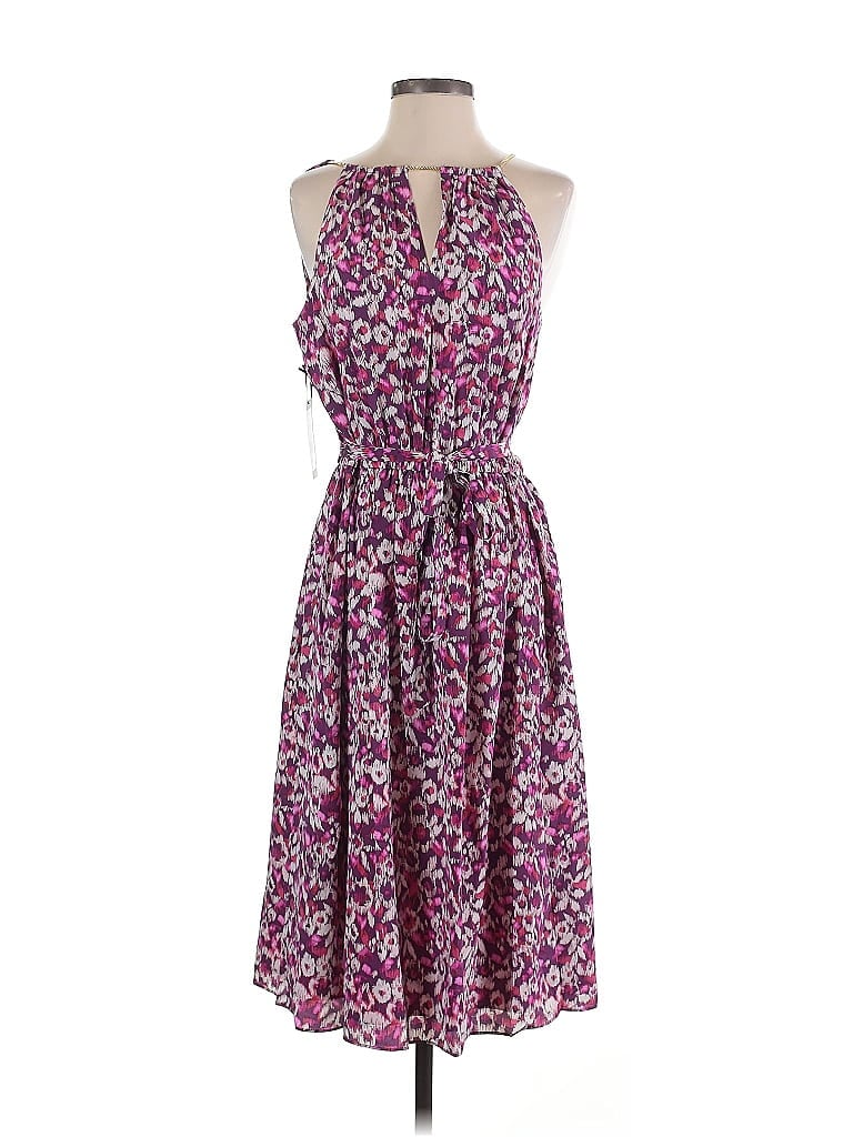 Worth New York 100% Silk Paisley Purple Casual Dress Size 4 - photo 1