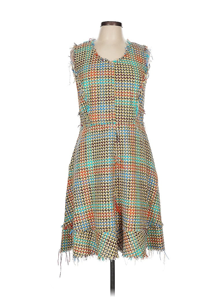 M Missoni Tweed Green Yellow Cocktail Dress Size EU (IT) 44 / US 8 - photo 1