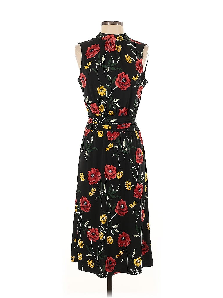 Leota Floral Black Casual Dress Size XS - photo 1
