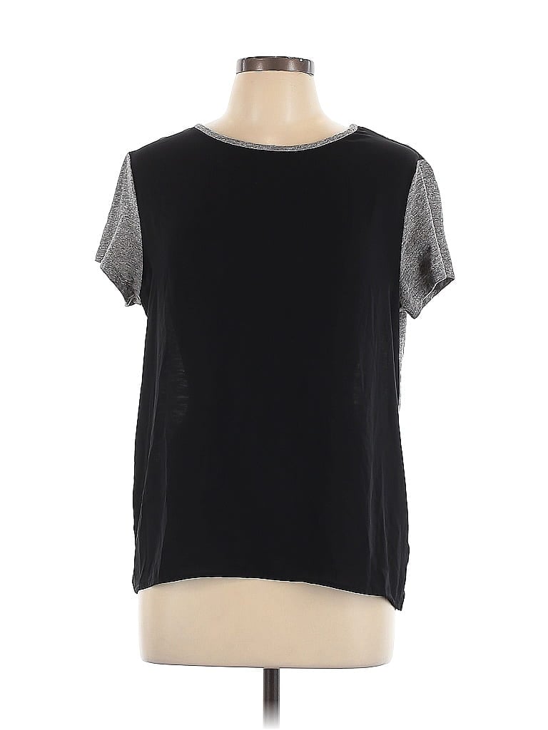 Click to view more detailed imagery on our partner's website Pre-owned Express Short Sleeve Top Black Crew Neck Tops