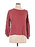 Ann Taylor LOFT 100% Rayon Burgundy 3/4 Sleeve Top Size XL - photo 1