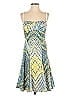 Just Cavalli Print Yellow Blue Cocktail Dress Size EU (IT) 44 / US 8 - photo 1
