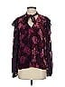 ML Monique Lhuillier Burgundy Long Sleeve Blouse Size S - photo 1