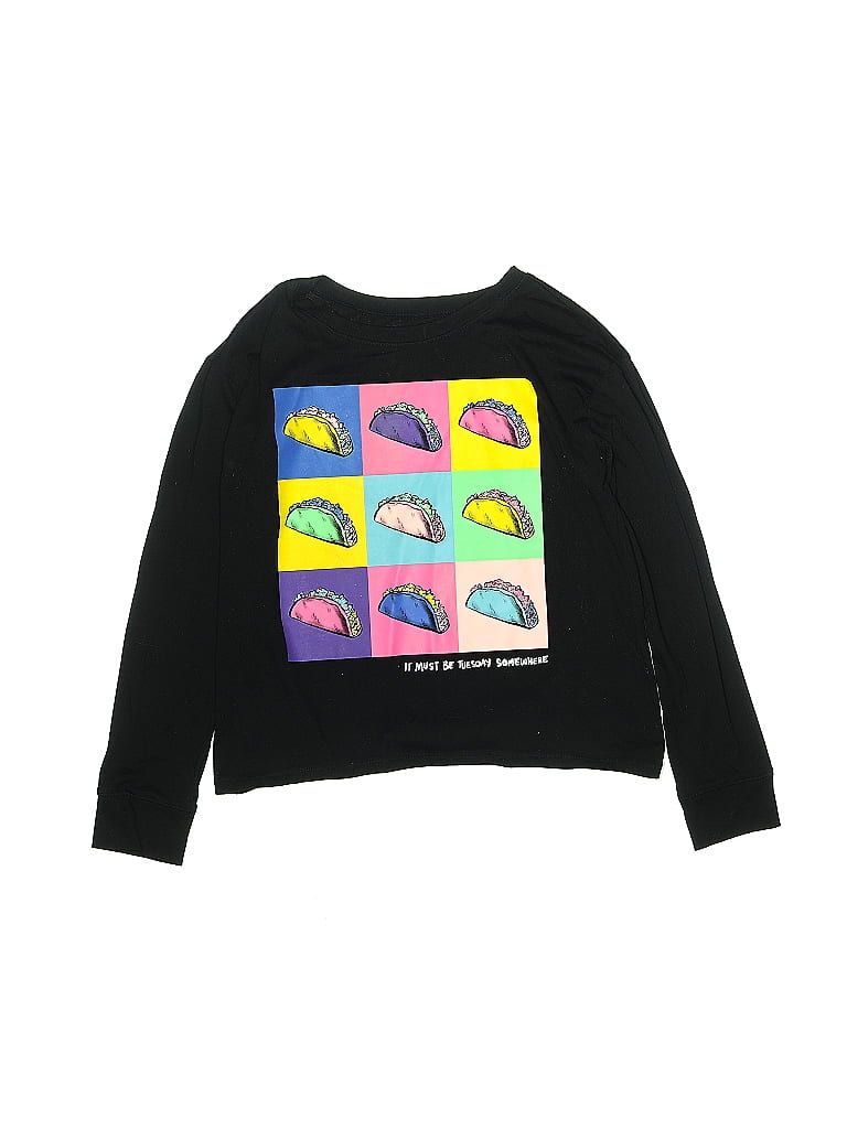 Justice Black Long Sleeve T-Shirt Size 14 (big kids) - photo 1