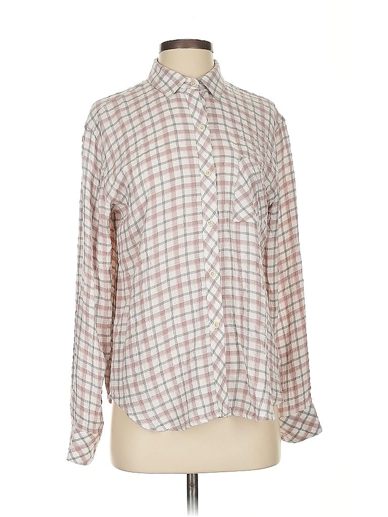 Pre-owned Rails Long Sleeve Button Down Shirt In Gray