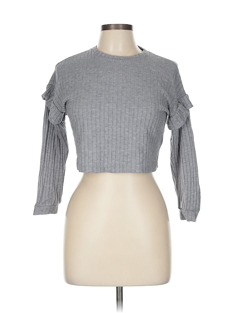 Pre-owned Old Navy Long Sleeve Top Gray Turtleneck Tops