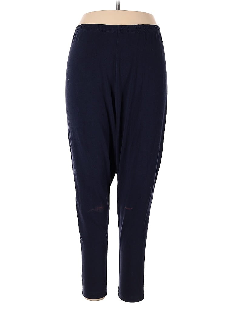 Woman Within Solid Blue Active Pants Size 4X - photo 1