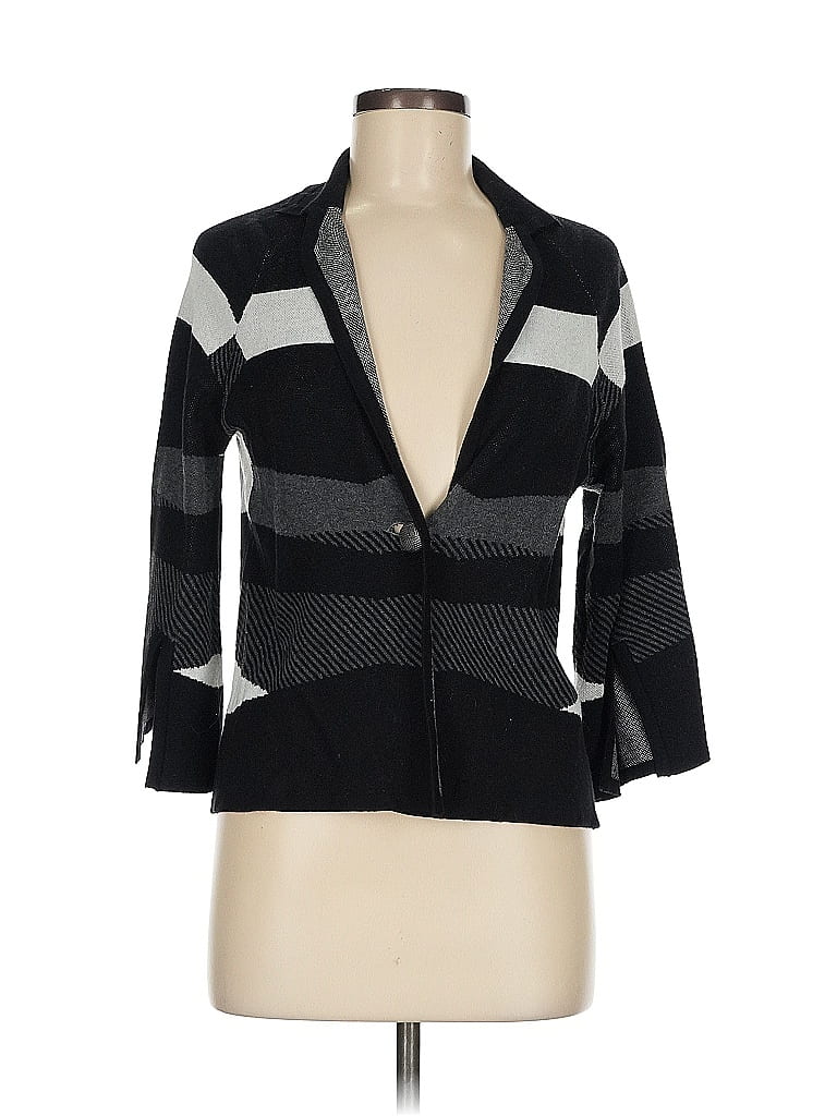 Pre-owned Kasper Cardigan Sweater In Black